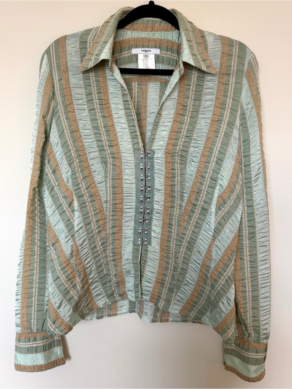 Y2K Vertigo Paris Multicolor Stripe Top Medium